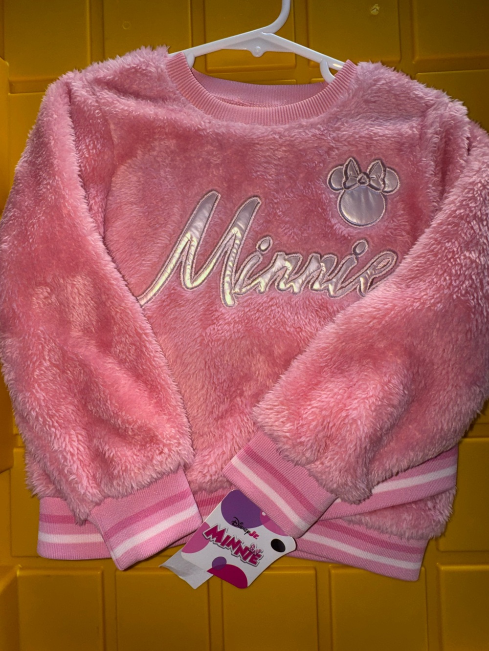 Disney Pink Plush Minnie Pullover Jacket